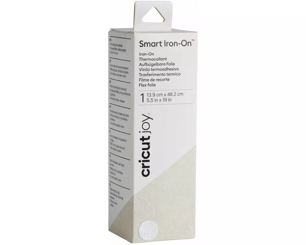 Cricut Aufbügelfolie Joy 13.9 cm x 48.2 cm Glitzer Weiss