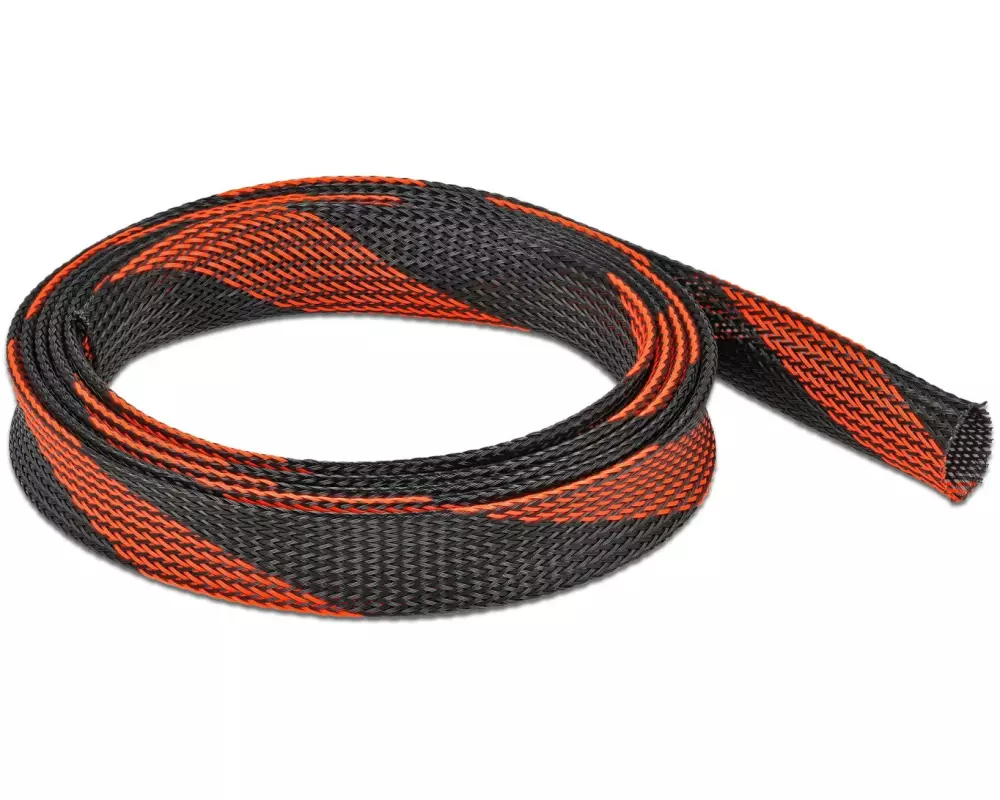Delock Kabelschlauch dehnbar, 2m x 25 mm Rot Schwarz