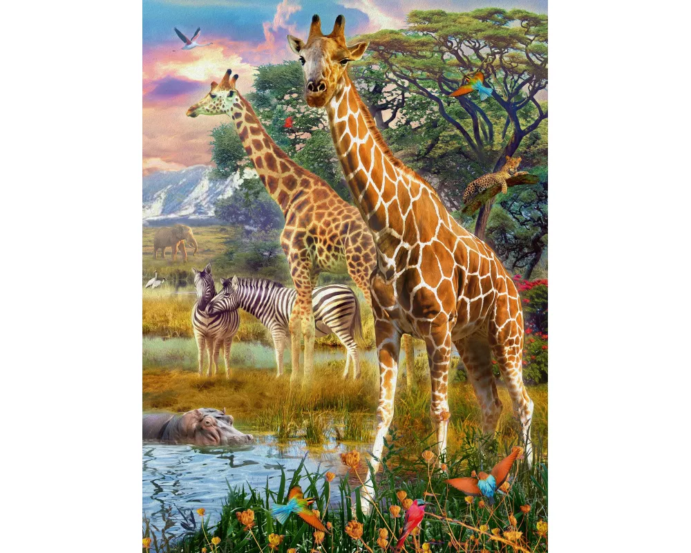 Kinderpuzzle 150 XXL Teile - Bunte Savanne