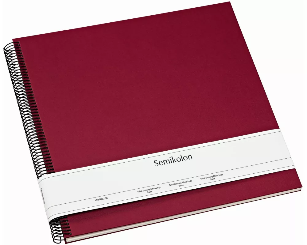 Spiral Economy Album Large cream burgund