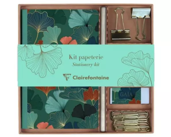 Clairefontaine Schreibset Gaia A5, Liniert, Blau