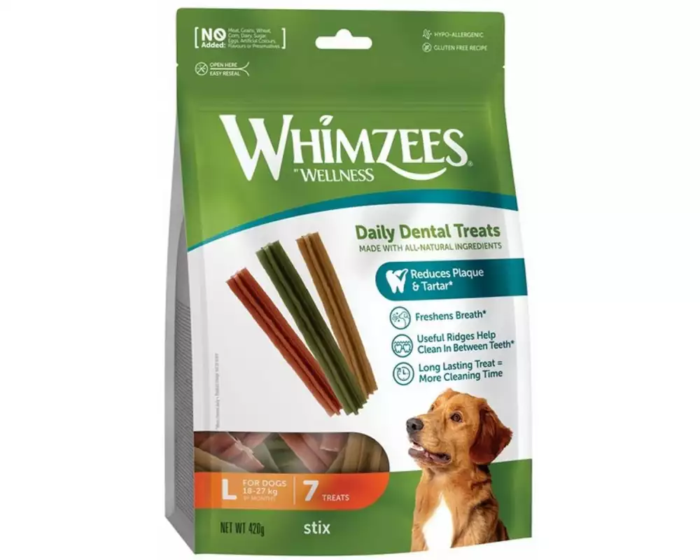 Whimzees Kausnack Stix L, 360 g