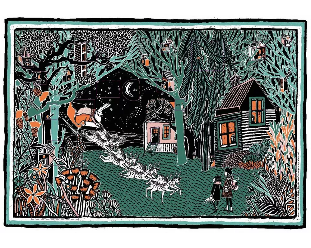 Winternacht im Wald Adventskalender