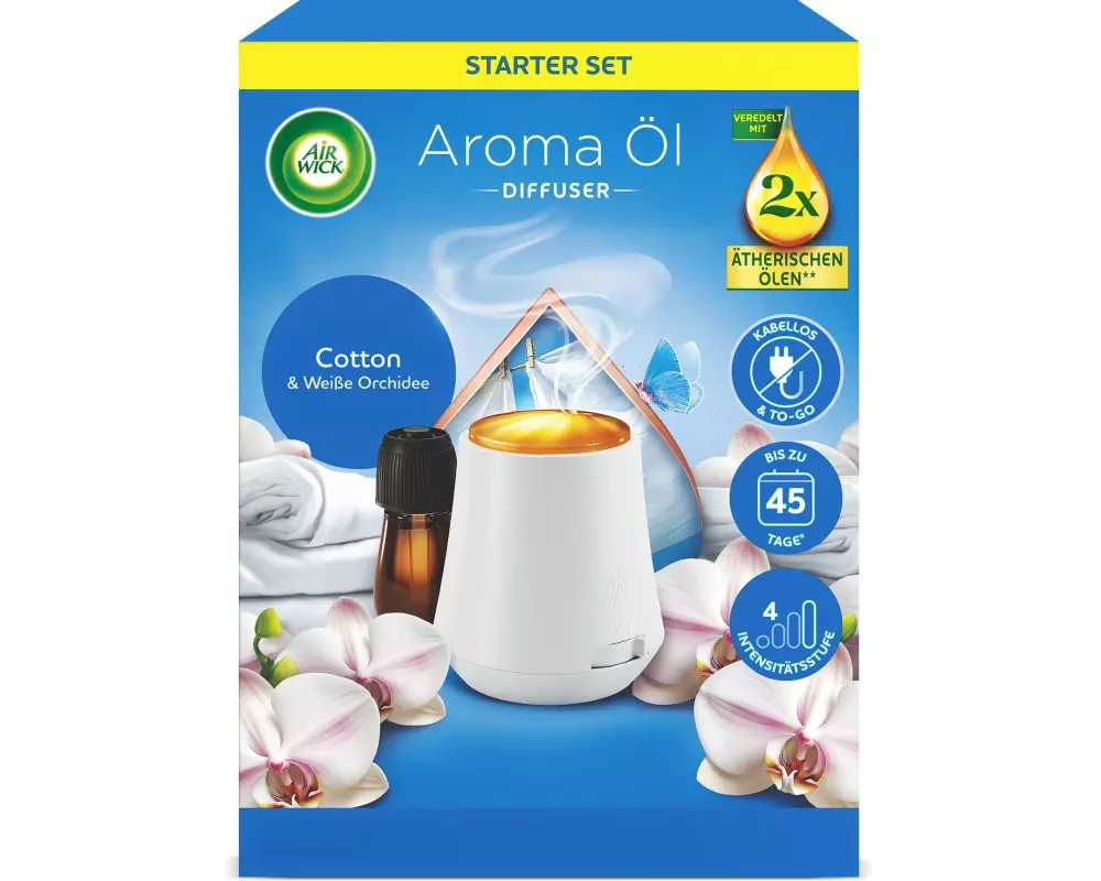 Air Wick Geruchsneutralisierung Cotton und Weisse Orchidee