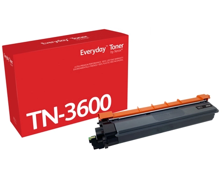Everyday Black Toner replaces Brother TN3600, Standard Capacity. Black toner page yield: 3000 pages, Printing colours: Black, Quantity per pack: 1 pc(s)