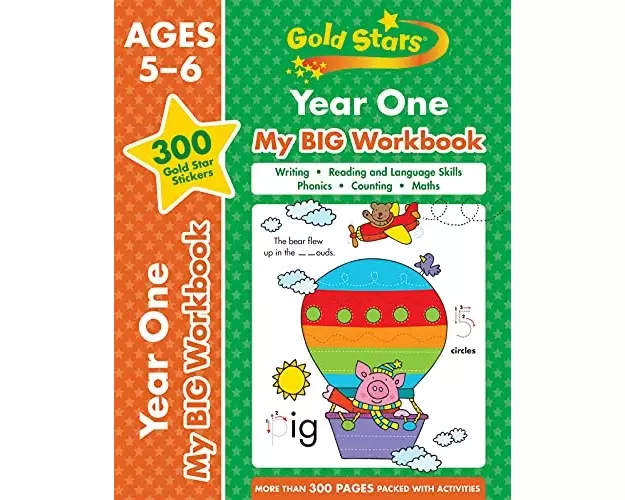 Gold Stars Year One My BIG Workbook (Includes 300 gold star stickers, Ages 5 - 6)