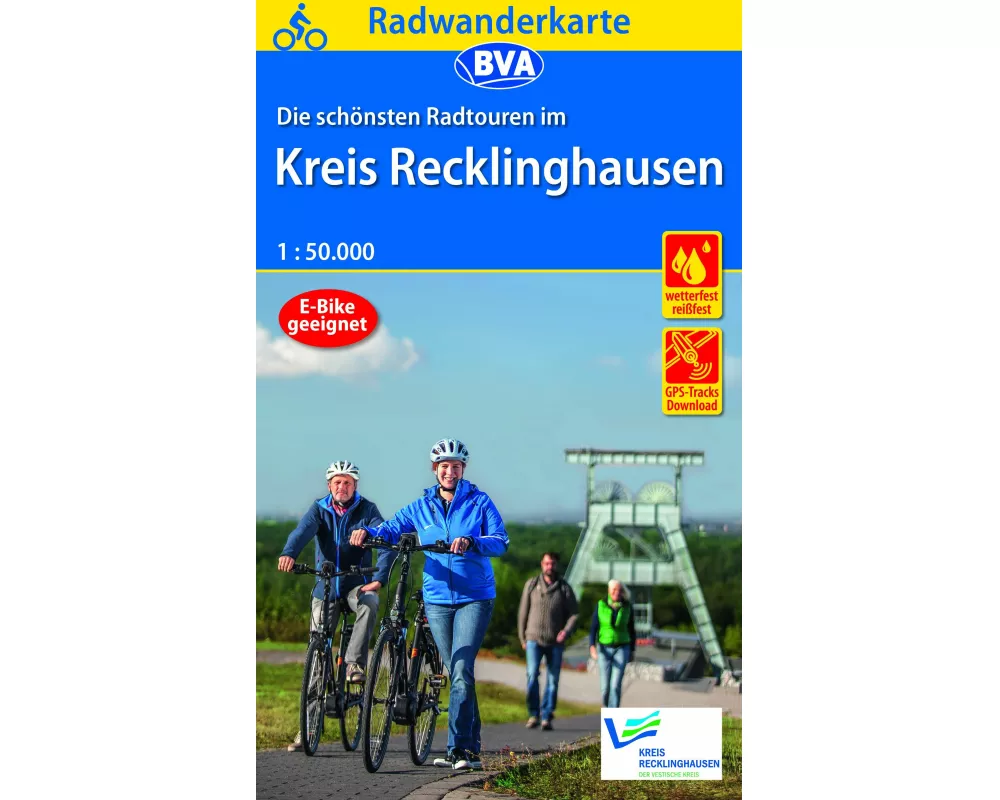 BVA Radwanderkarte Kreis Recklinghausen die schönsten Radtouren 1:50.000