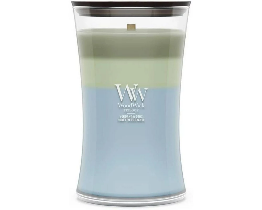 Woodwick Duftkerze Verdant Woods Trilogy Large Jar