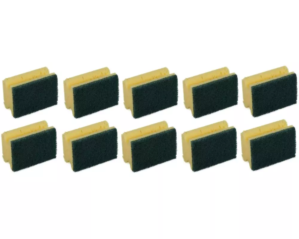 Edi Baur Schwamm Profi 10 Stück, Gelb/Grün, klein