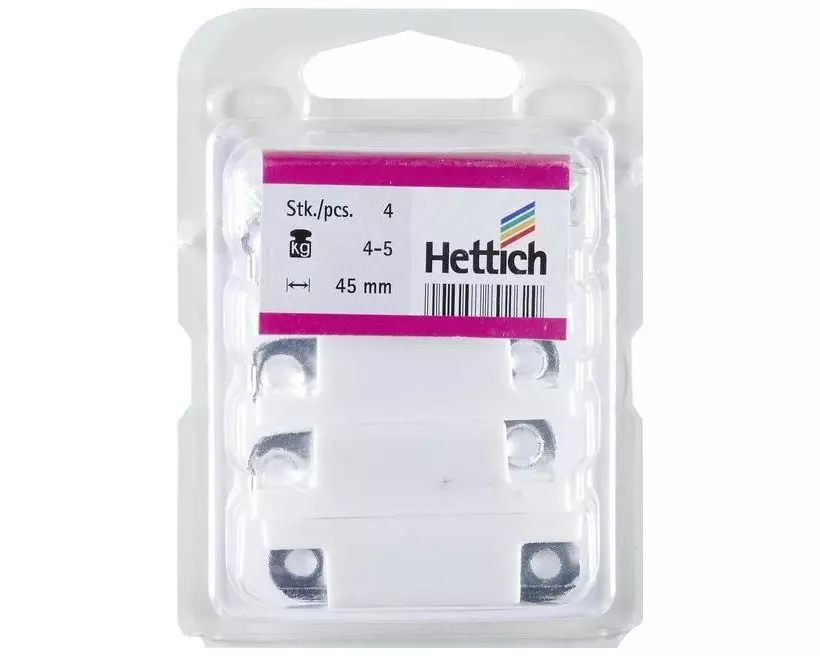 HETTICH Magnetschnäpper 15 x 14 mm Haltekraft 5 kg weiss