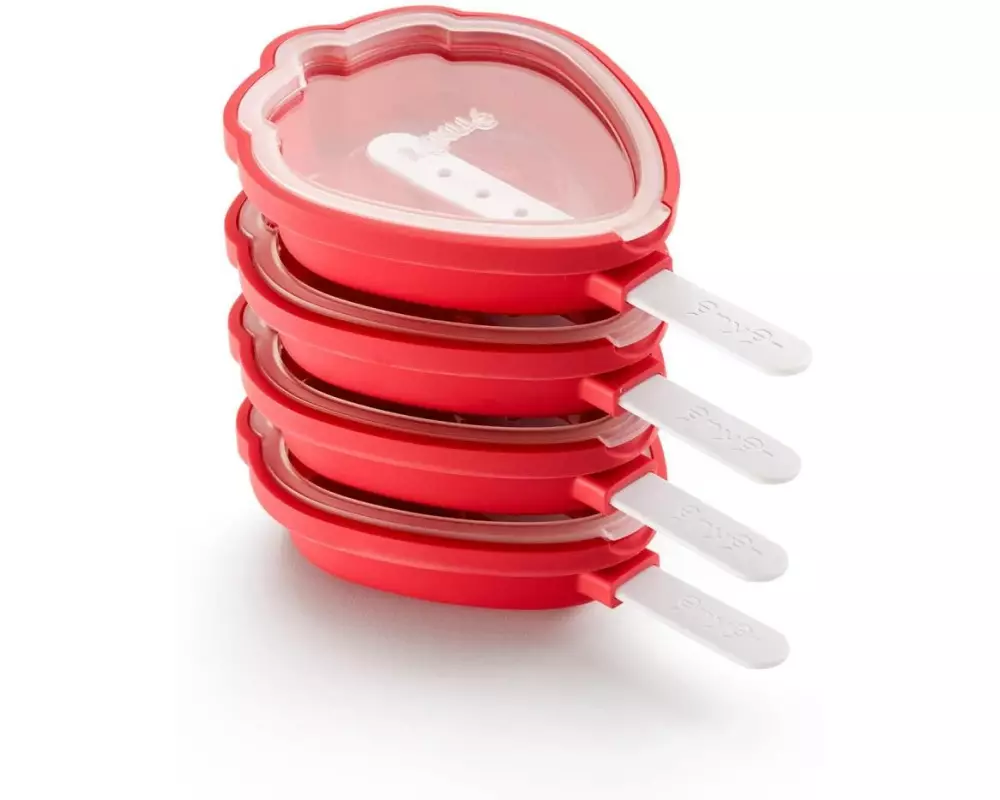 Lékué Glaceform Erdbeere, Silikon, 4er Set