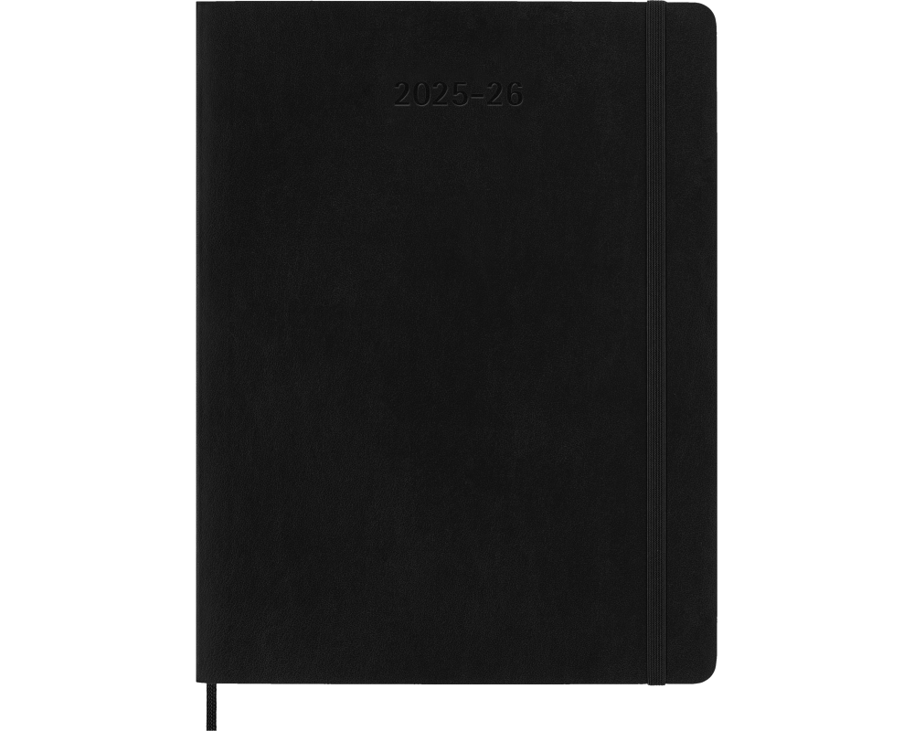 MOLESKINE Wochen-Notizkalender 25/26 8056999275495 18M liniert SC schwarz 19x25cm