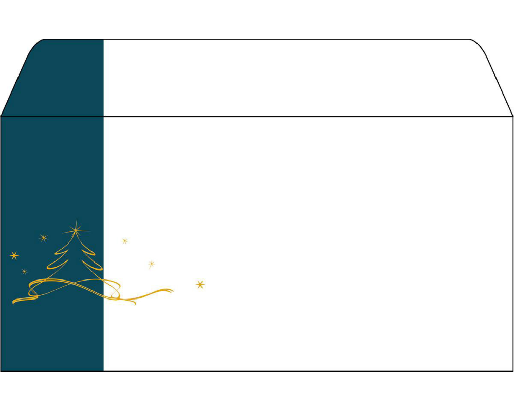 SIGEL Weihnachts-Umschlag 11x22cm DU254 X-Mas tree Weisspapier