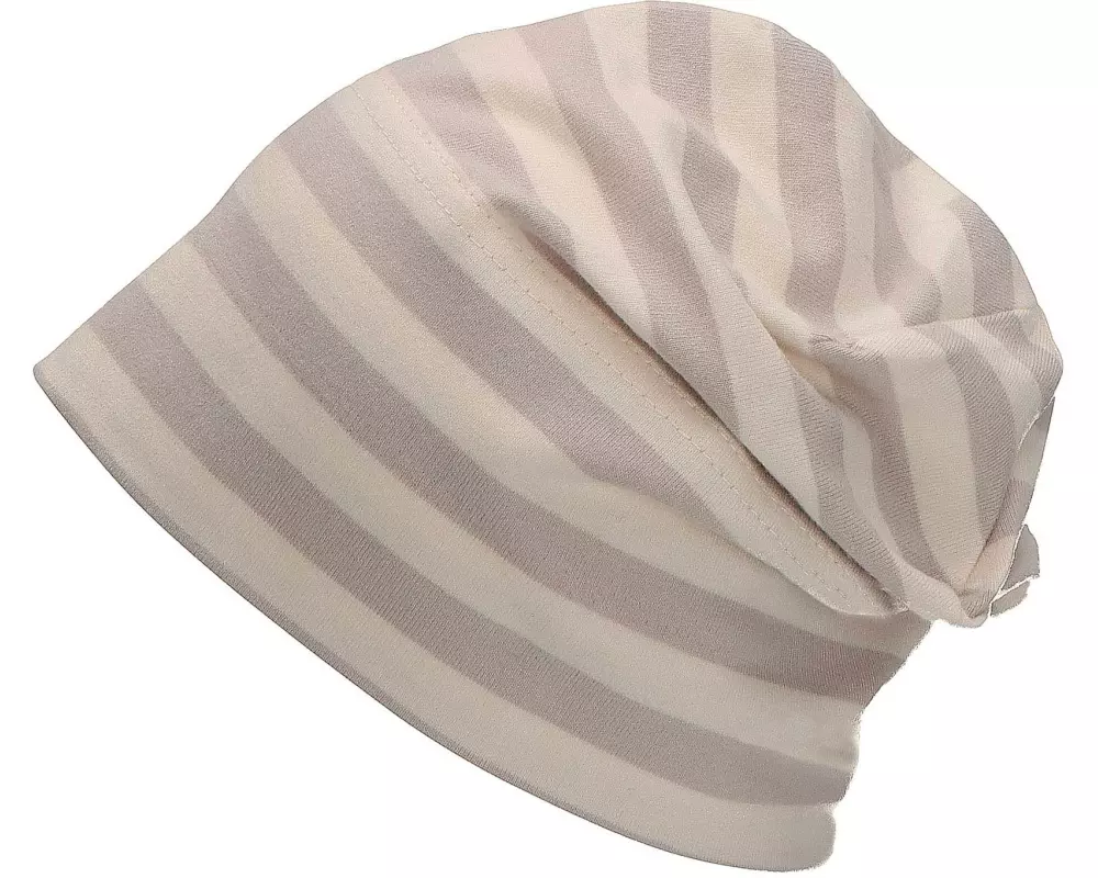Sterntaler Mütze Slouch-Beanie gestreift Hellgrau Gr. 47