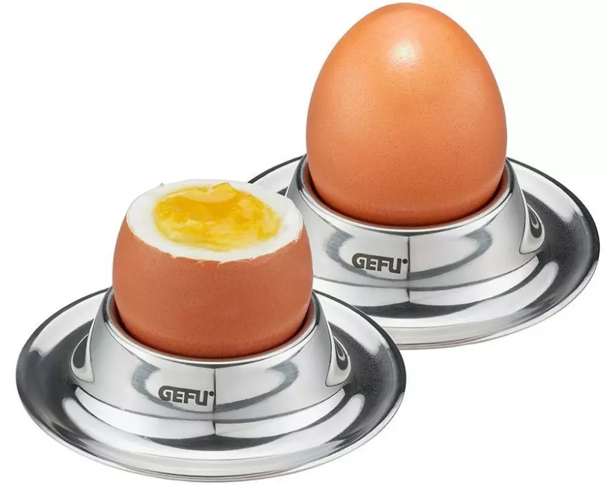 GEFU Eierbecher Ovo Silber, 2 Stück