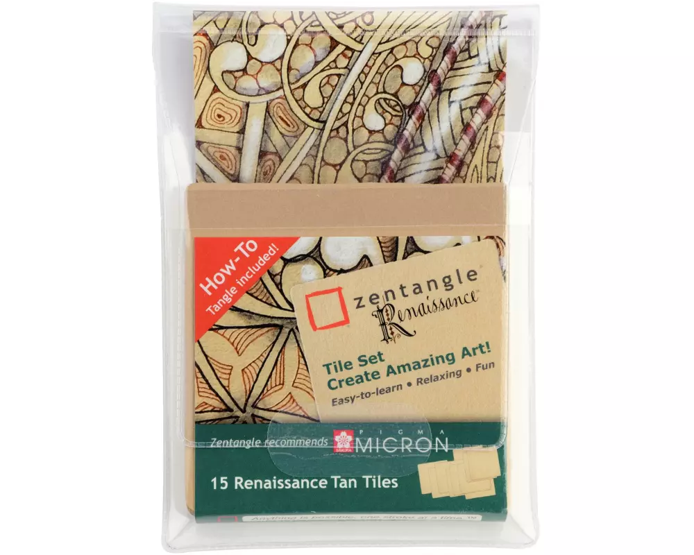 Sakura Malkarten Zentangle Renaissance 8.9 x 8.9 cm, 15 Kacheln