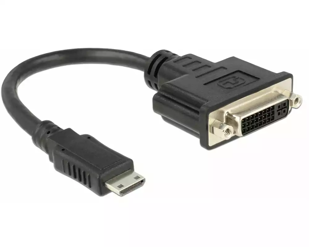 Delock Adapterkabel Mini-HDMI (HDMI-C) – DVI-D Schwarz