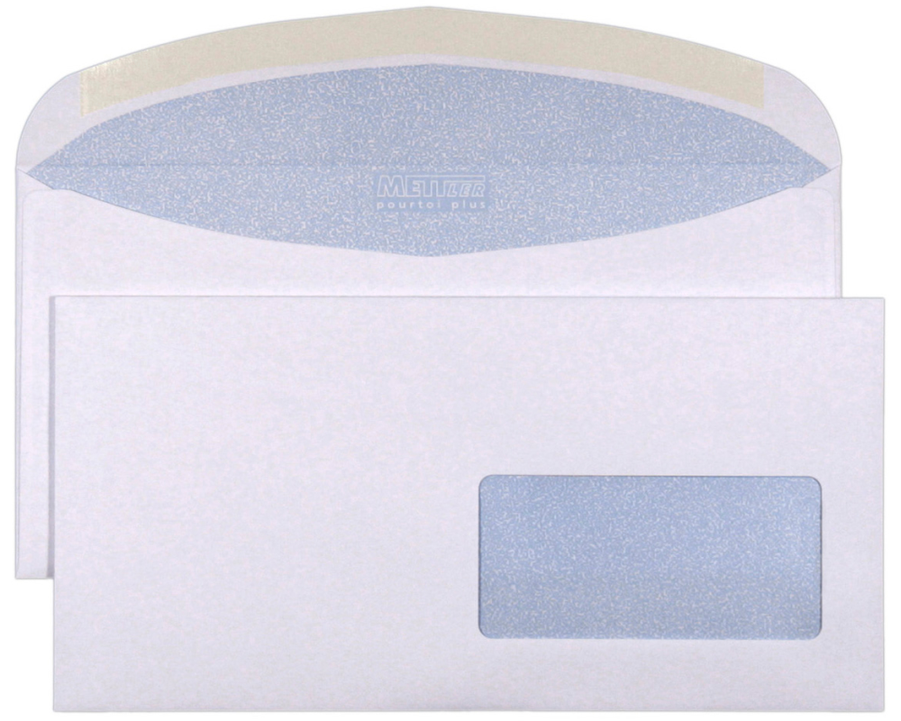 METTLER Couvert Fenster rechts C5/6 7074 100g, ultraweiss 500 Stk.