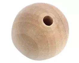 Rico Design Holzperlen Gebohrt 8 mm Nature, 1000 Stück