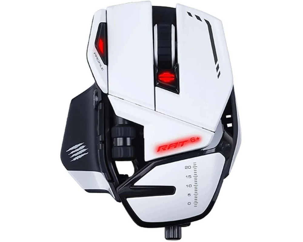 MadCatz Gaming-Maus R.A.T. 6+ 12000 dpi Weiss