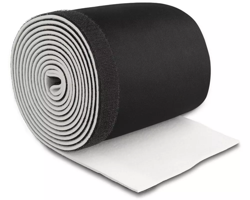 Delock Kabelschlauch 3 m x 135 mm Schwarz Weiss mit Klettverschluss