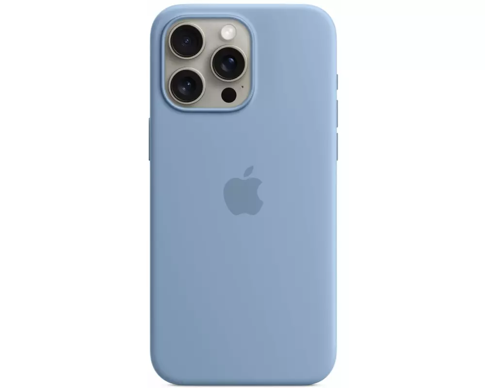 Apple iPhone 15 Pro Max Silicone Case with MagSafe - Winter Blue