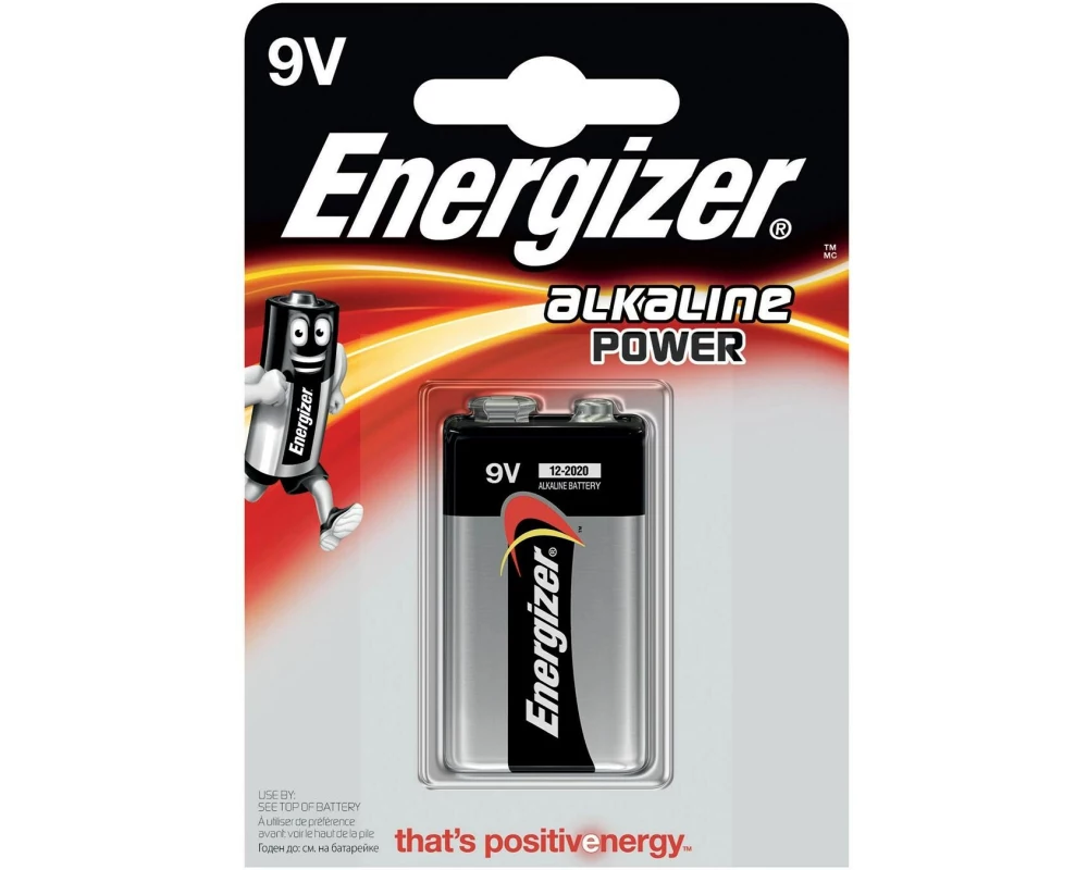 Energizer Batterie Alkaline Power 9 V E-Block , 1 Stück