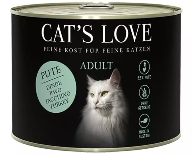 Cat's Love Nassfutter Adult Truthahn Pur, 200 g