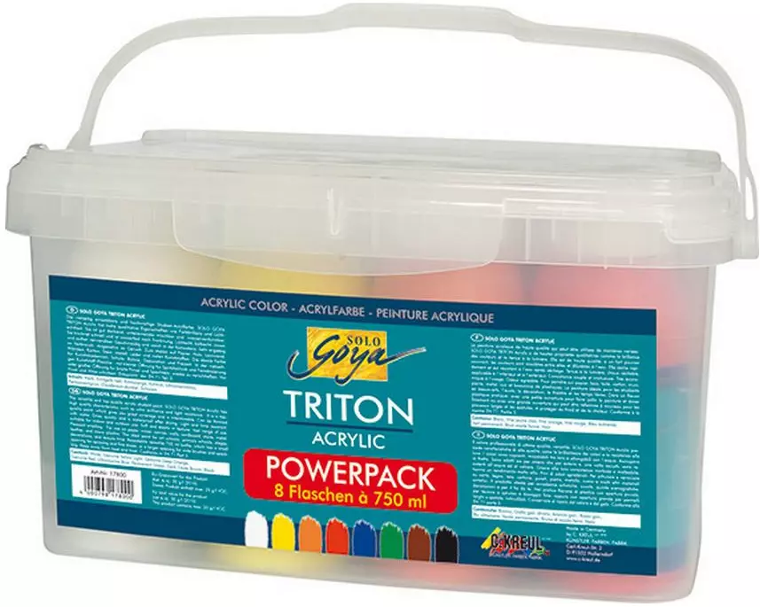 Kreul Acrylfarbe Triton Acrylic Liquid Powerpack 8 x 750 ml