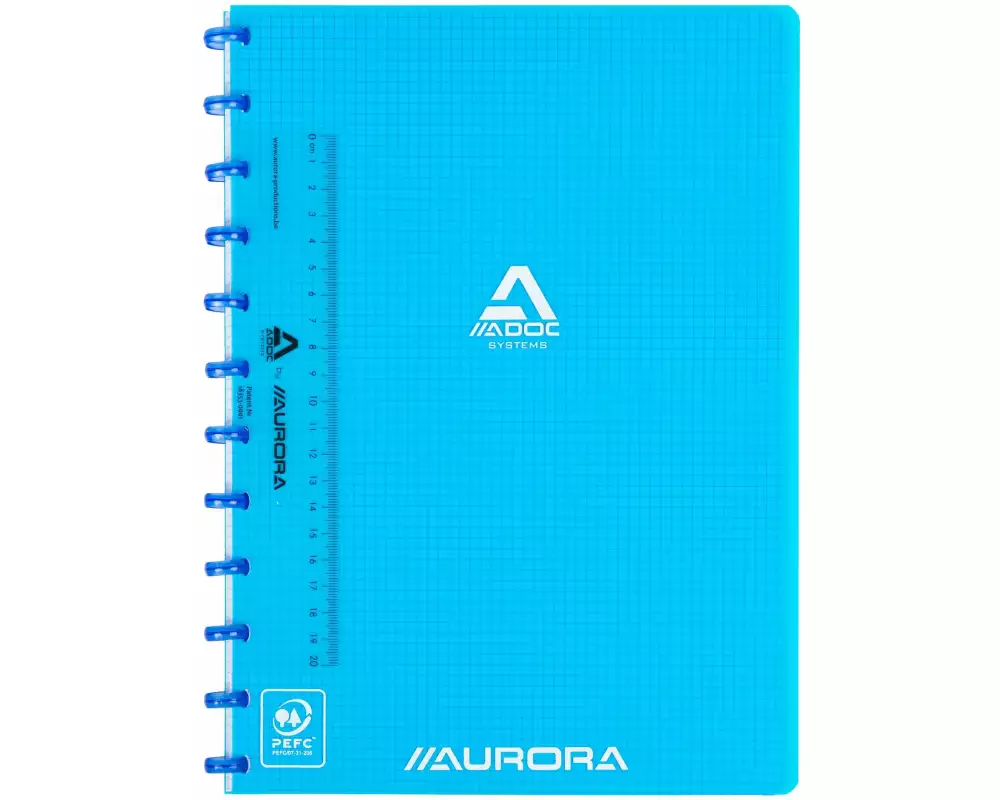 Adoc Notizheft Pap-Ex Colorline, A4, Blau, kariert