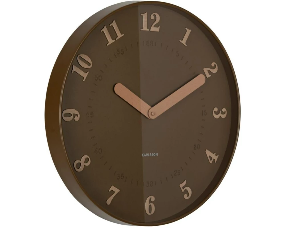 KARLSSON Wanduhr Amena 40 cm, Mocha Brown