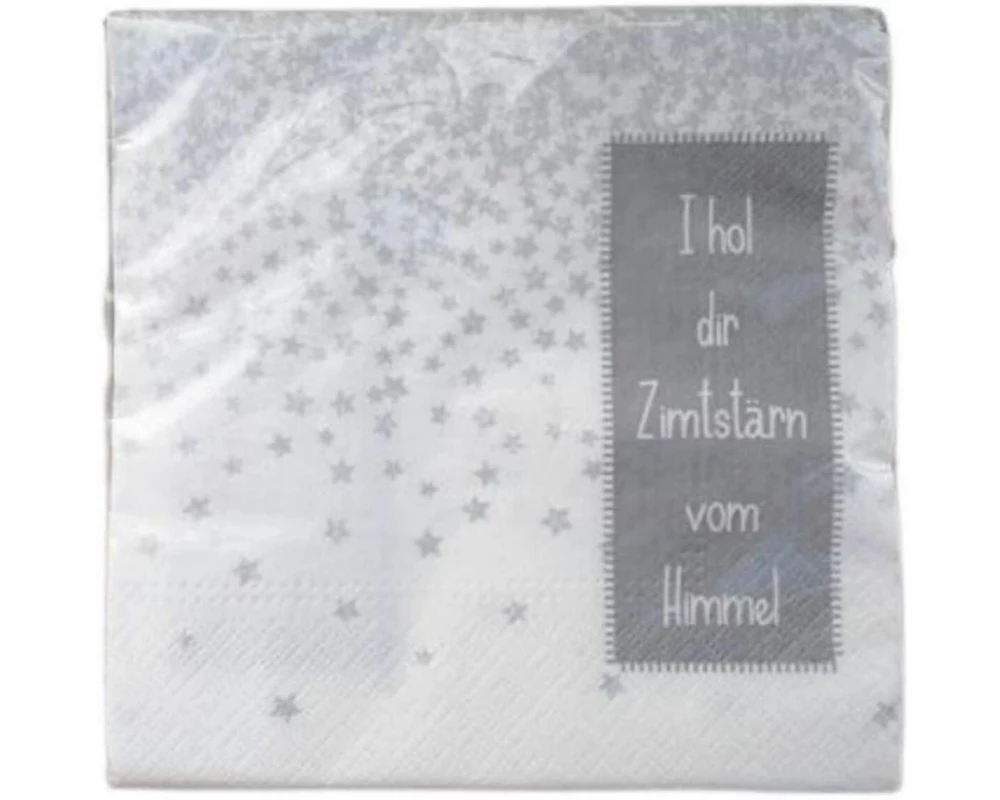 Schneider Korbwaren I hol dir Zimtstärn vom Himmel Papier Weiss 33 x 33 cm