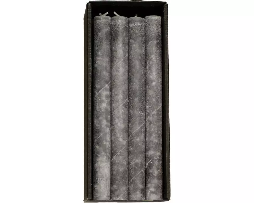 Schulthess Kerzen Stabkerze Erdgrau 4 Stück, 24 x 2.2 cm