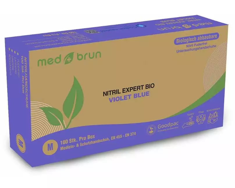 MedBrun Nitril Expert Bio XL, Blauviolett, 100 Stk