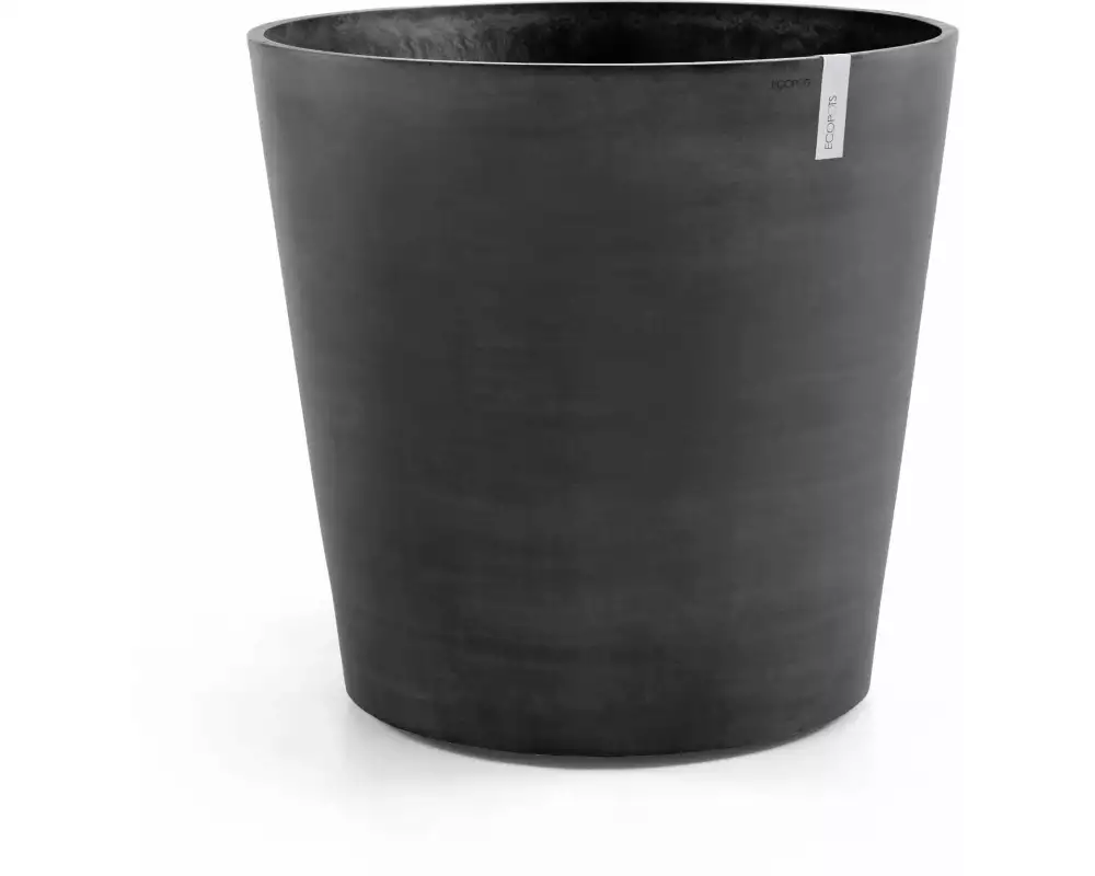 Ecopots Blumentopf Amsterdam Wheels Ø 60 cm Schwarz