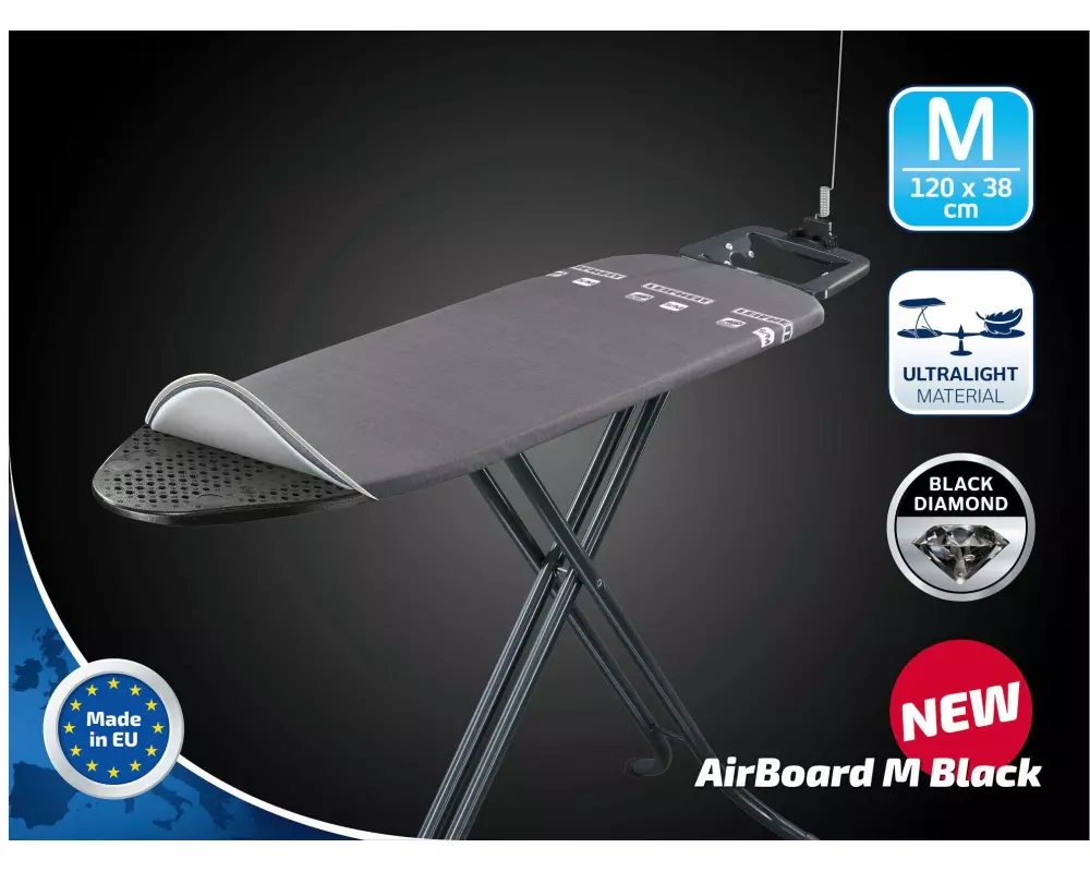 Leifheit Bügeltisch Airboard M Black 120 x 38 cm
