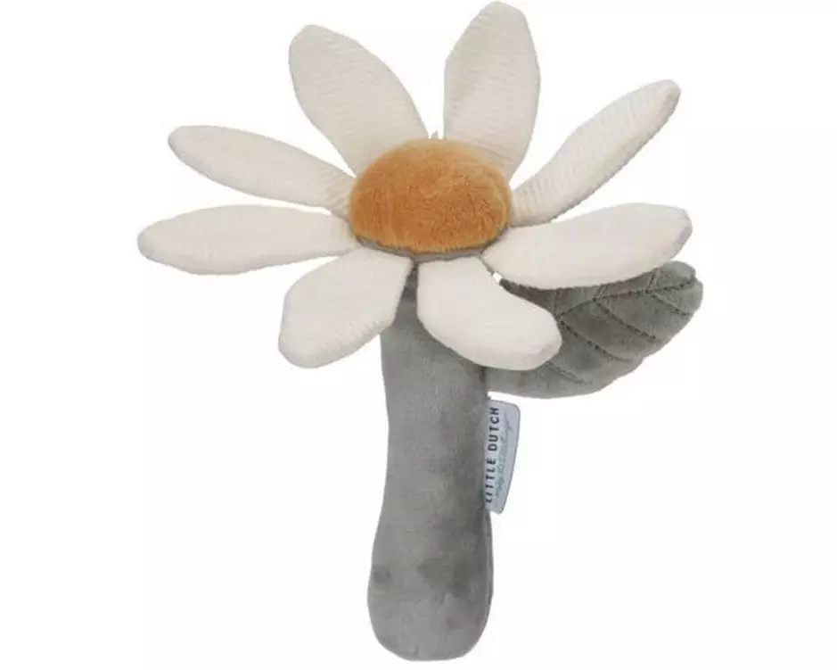 Little Dutch Rassel Blume Little Farm Plüsch Mehrfarbig 17 x 14 x 3 cm