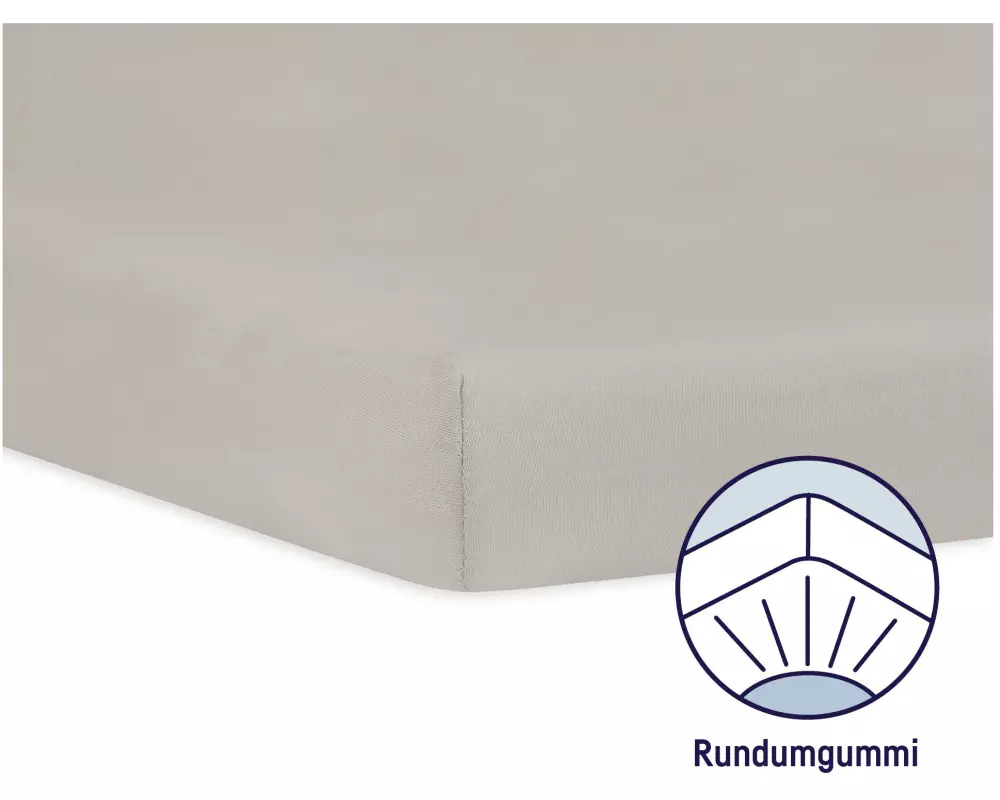 Julius Zöllner Fix-Leintuch Jersey Taupe 90 x 40 cm