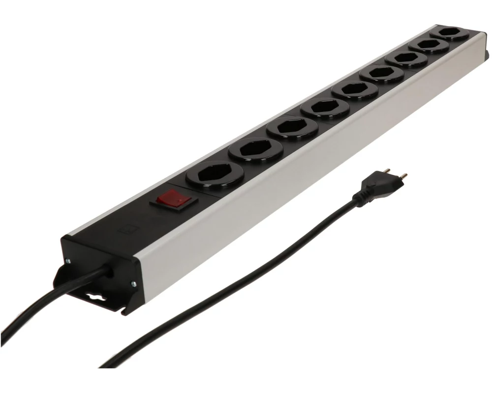 Max Hauri Steckdosenleiste Power Line 9x Typ 13 Schalter 1.5m