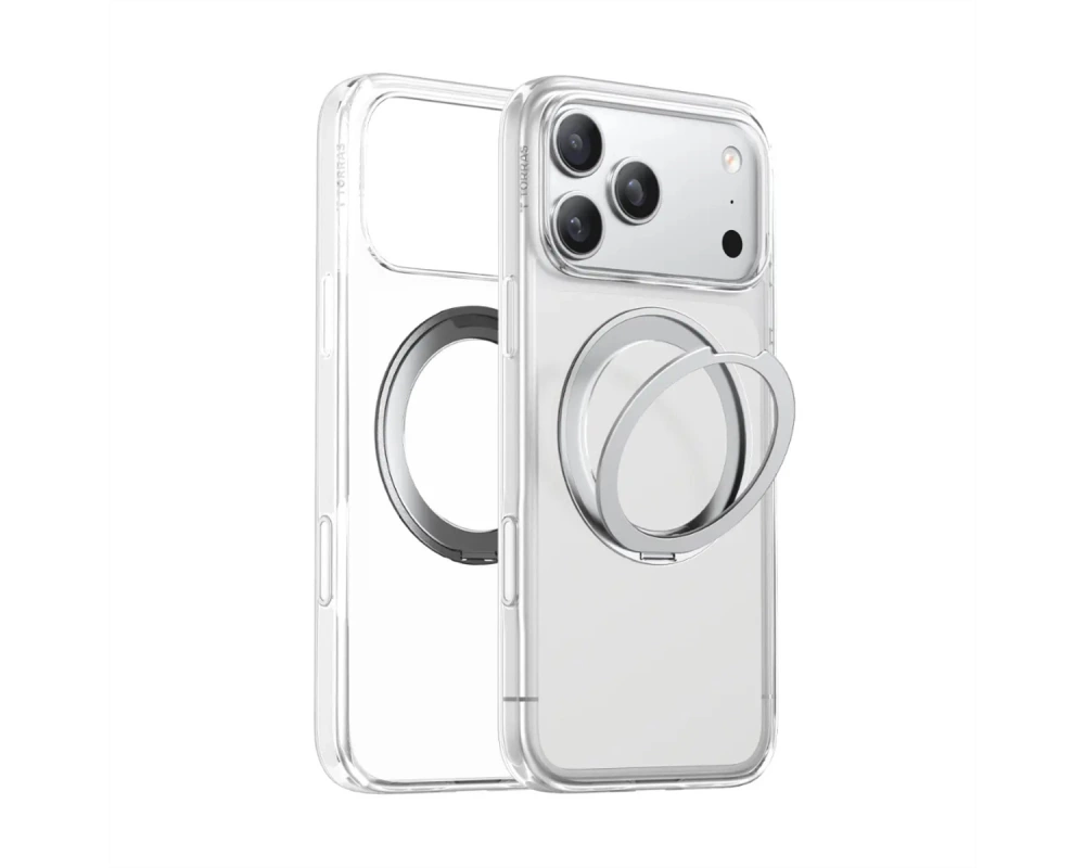Torras Upro Ostand Schutzhülle, iPhone 17 Pro Max, MagSafe, transparent