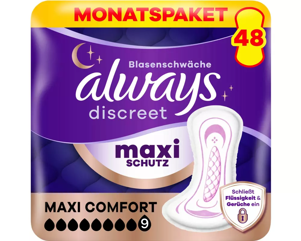 Always Inkontinenz Einlagen Always Discreet Maxi 48 Stück