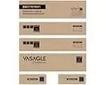 VASAGLE Kommode Landhausstil 40 x 80 cm, Weiss