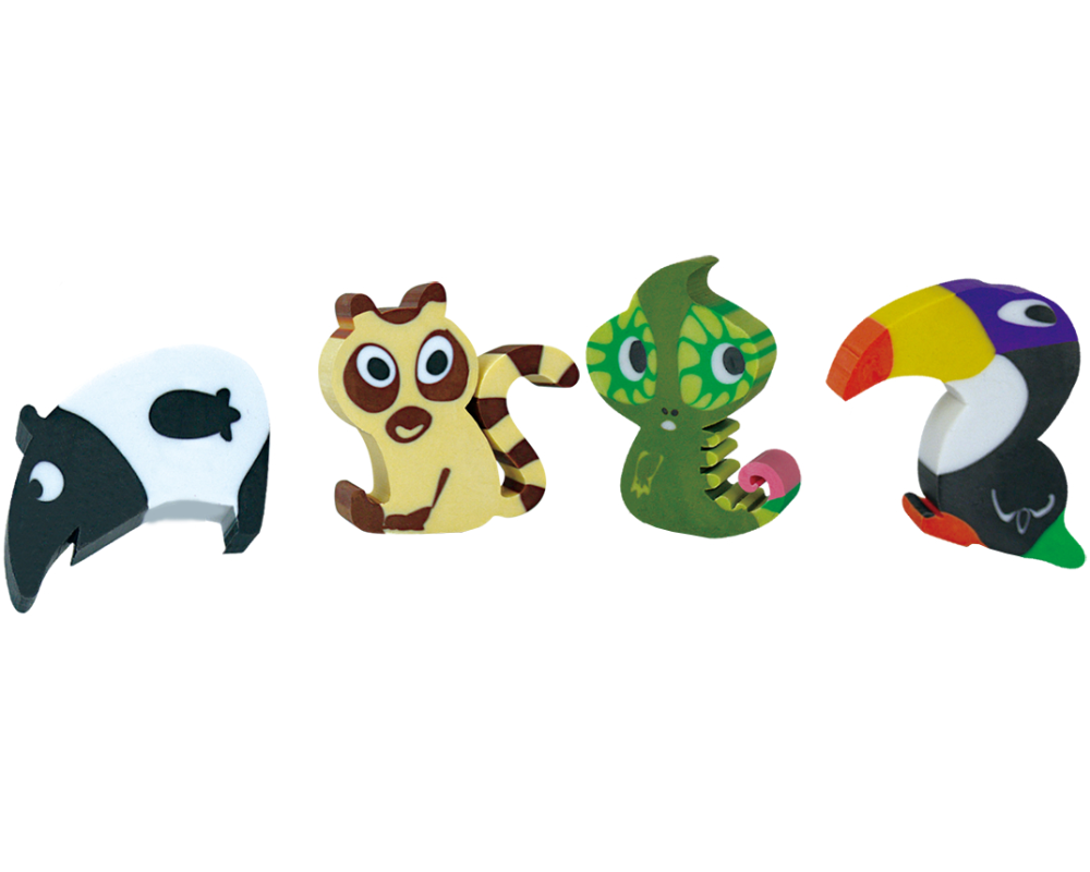 ROOST Bleistift mit Topper 108457 Regenwald 4 ass.