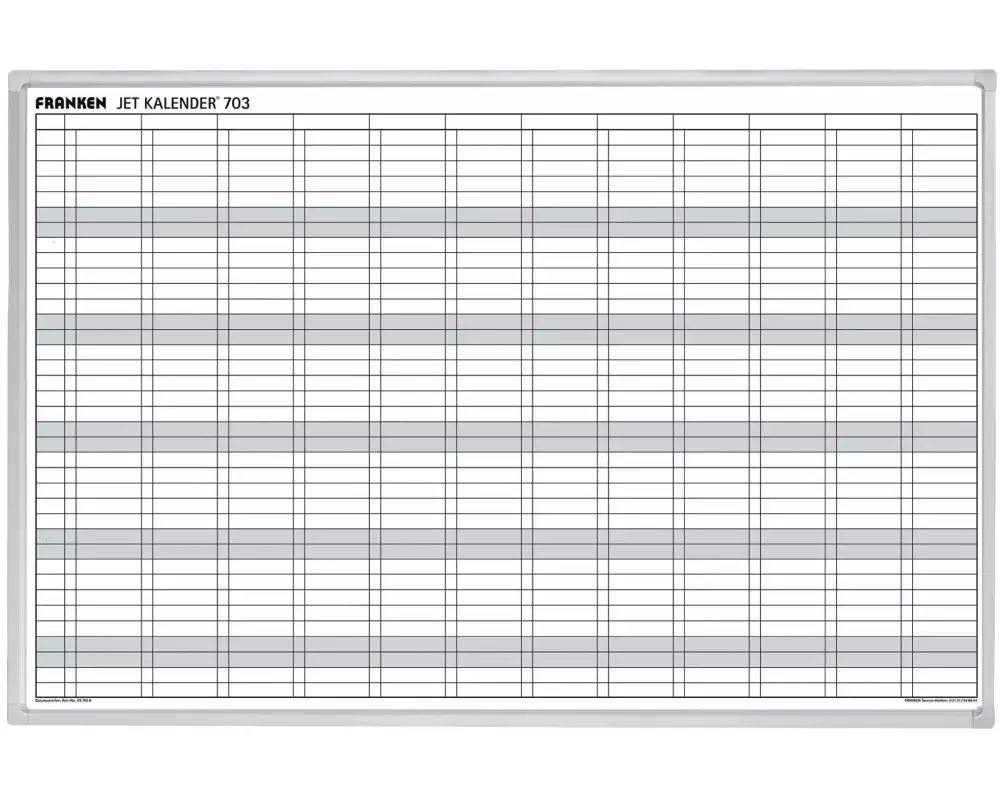 Franken Kalender Jahreskalender Deutsch 60 cm x 90 cm, Weiss