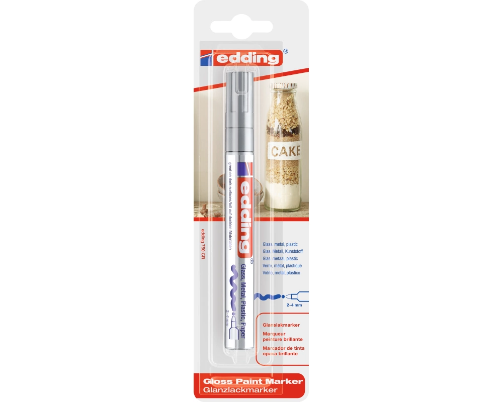 EDDING Paintmarker 750 2-4mm 750BliCrea 054 silber Blister