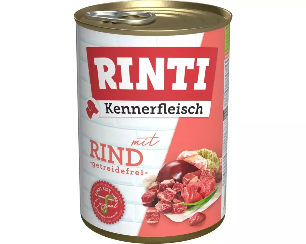 Rinti Nassfutter Kennerfleisch pur Dose Rind, 400 g