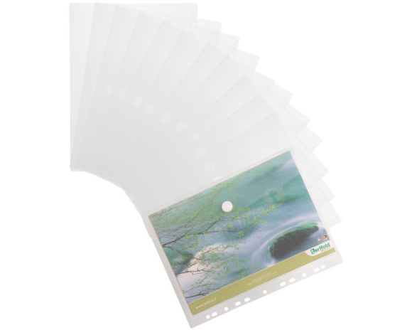 TARIFOLD Dok.tasche Klettverschluss A4 510230 transparent 12 Stück