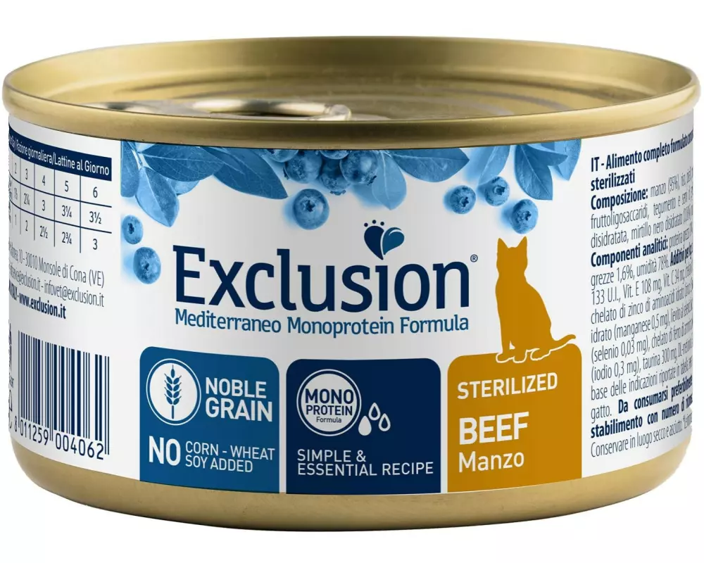 Exclusion Nassfutter Sterilized Beef, 85 g