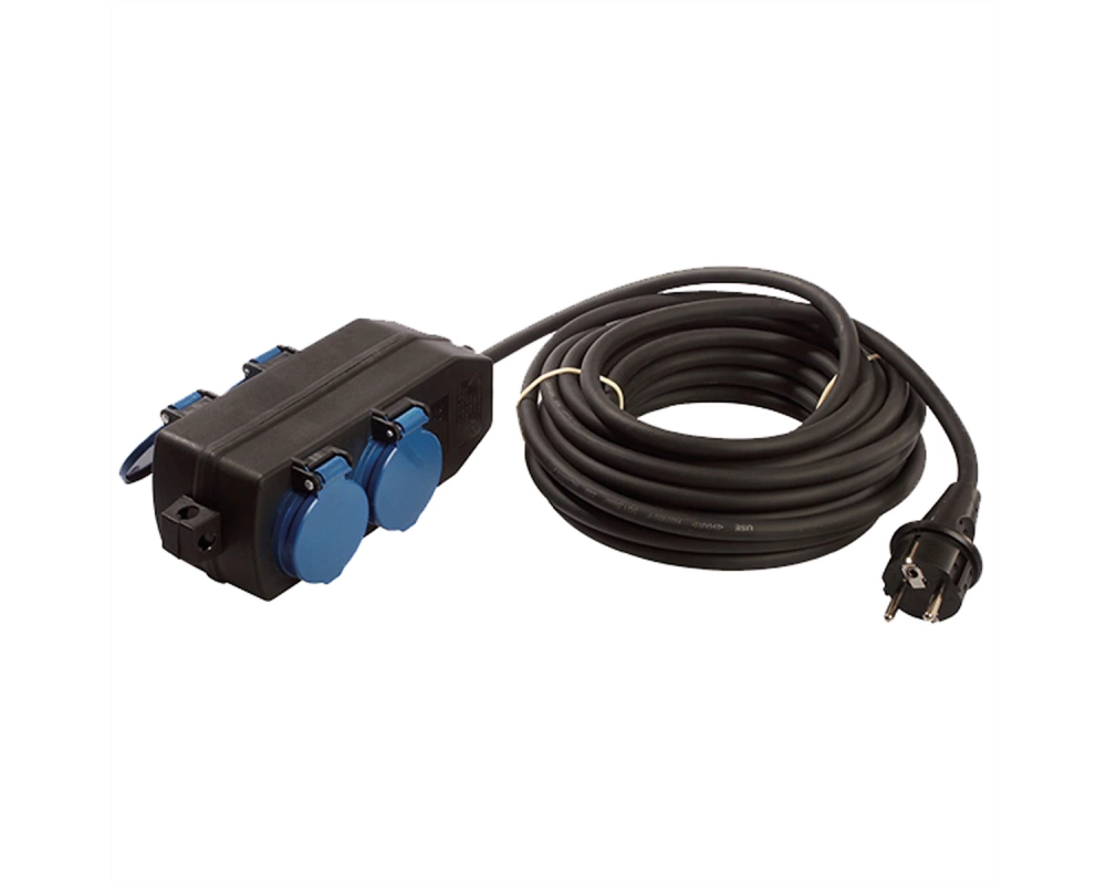 BACHMANN Verteilersteckdose 4x CEE7/3 10m, IP44