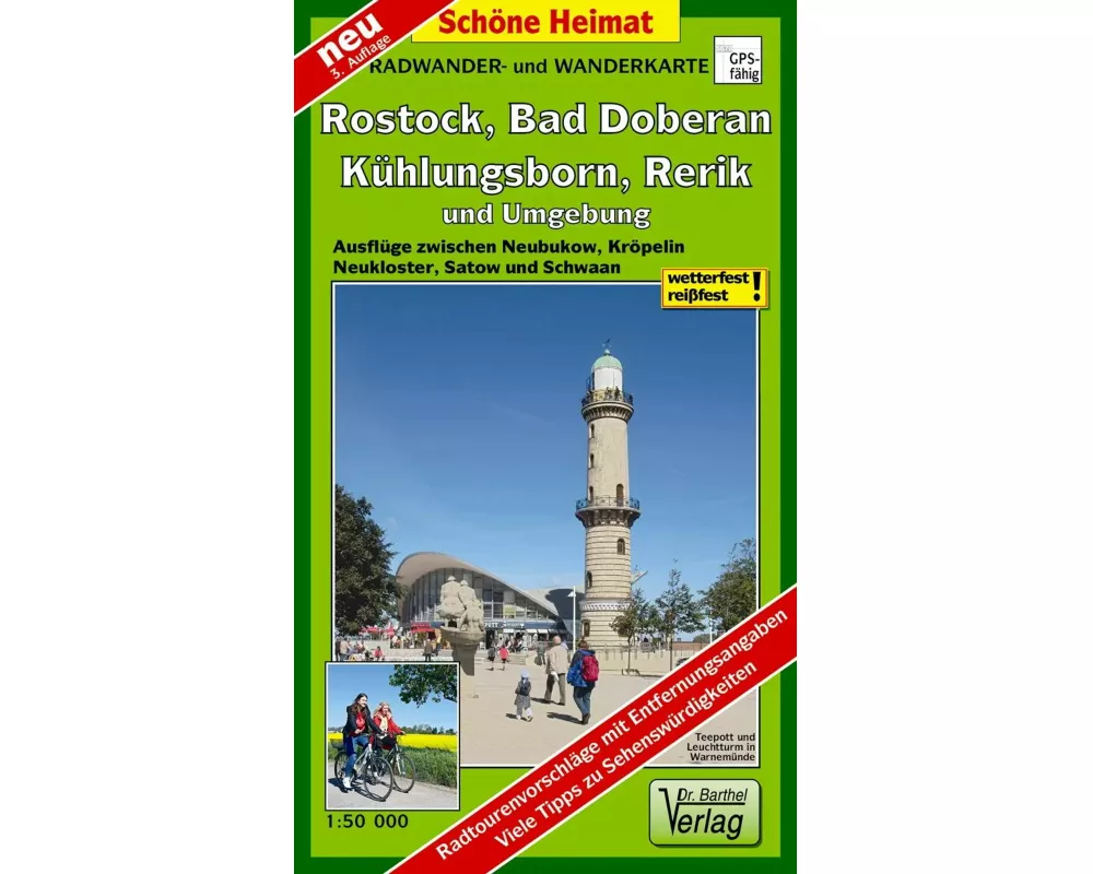Hansestadt Rostock, Kühlungsborn, Bad Doberan, Rerik und Umgebung 1 : 50 000